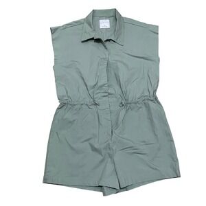 CELEBRITY PINK Olive Green Utility Pocket Button Up Romper Jumpsuit Women's XL